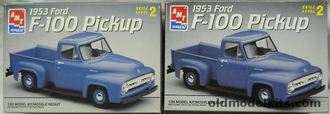 AMT 1/25 TWO 1953 Ford F100 Pickup Trucks - (F-100), 6487 plastic model kit